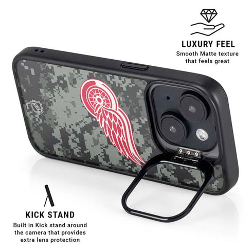 NHL Detroit Red Wings Camo iPhone 14 Kickstand Case