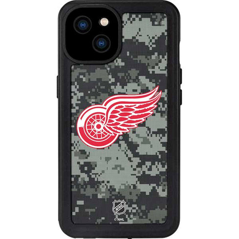 NHL Detroit Red Wings Camo iPhone 15 Plus Waterproof Case