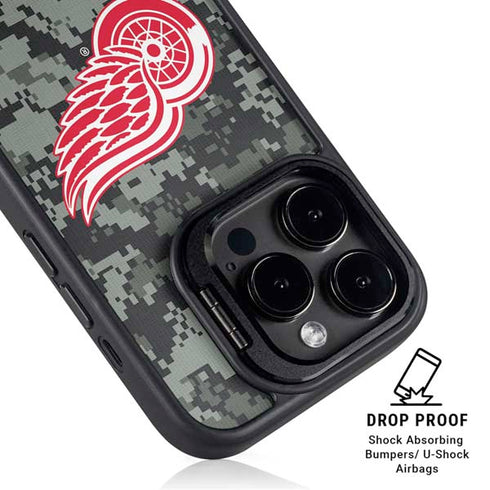 NHL Detroit Red Wings Camo iPhone 15 Pro Kickstand Case