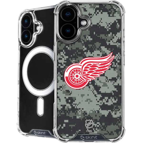 NHL Detroit Red Wings Camo iPhone 16 MagSafe Case