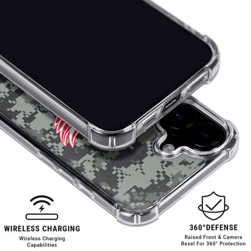 NHL Detroit Red Wings Camo iPhone 16 Plus Clear Case