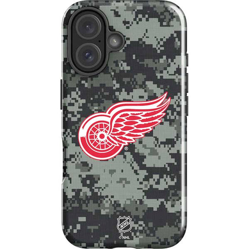 NHL Detroit Red Wings Camo iPhone 16 Plus Impact Case