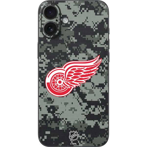 NHL Detroit Red Wings Camo iPhone 16 Plus Skin