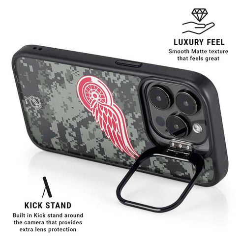 NHL Detroit Red Wings Camo iPhone 16 Pro Kickstand Case