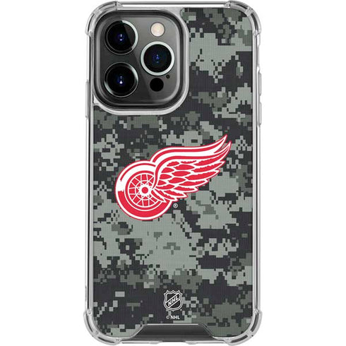 NHL Detroit Red Wings Camo iPhone 16 Pro Max Clear Case