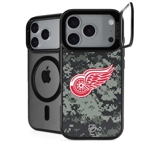 NHL Detroit Red Wings Camo iPhone 18 Pro Kickstand Case