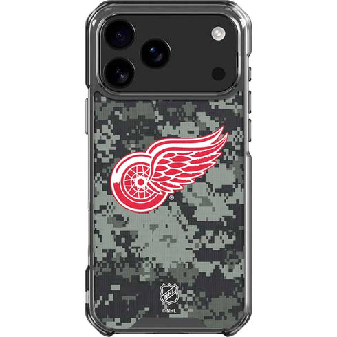 NHL Detroit Red Wings Camo iPhone 18 Pro Max Clear Case