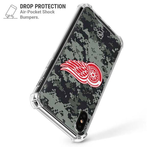 NHL Detroit Red Wings Camo iPhone X/XS Clear Case