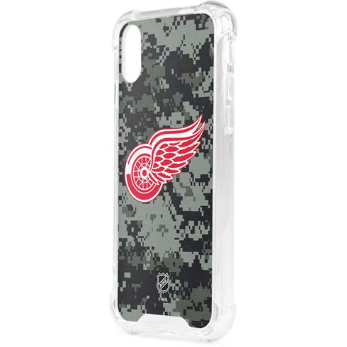 NHL Detroit Red Wings Camo iPhone XS Clear Case