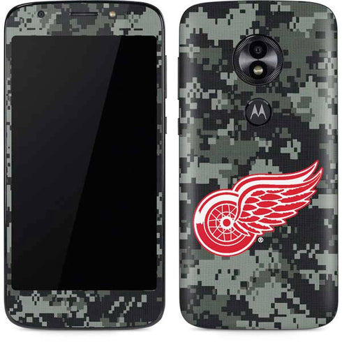 NHL Detroit Red Wings Camo Moto E5 Play Skin