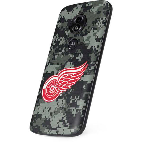 NHL Detroit Red Wings Camo Moto E5 Play Skin