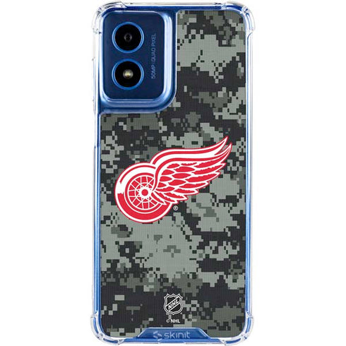 NHL Detroit Red Wings Camo Moto G 5G (2024) Clear Case
