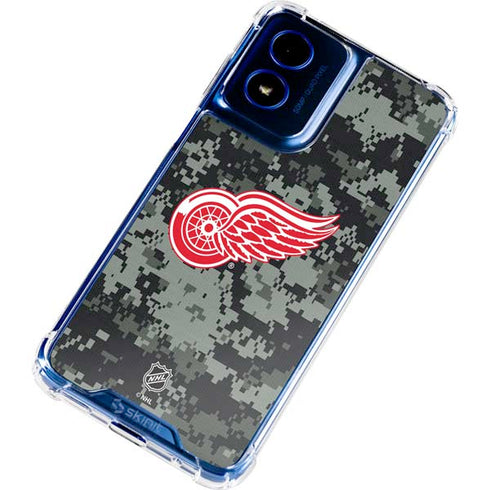 NHL Detroit Red Wings Camo Moto G 5G (2024) Clear Case