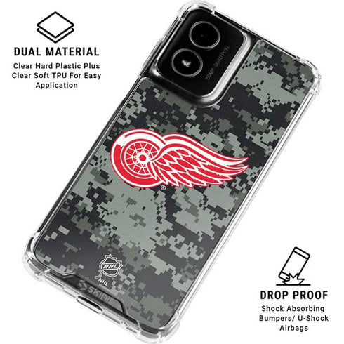 NHL Detroit Red Wings Camo Moto G Power 5G (2024) Clear Case