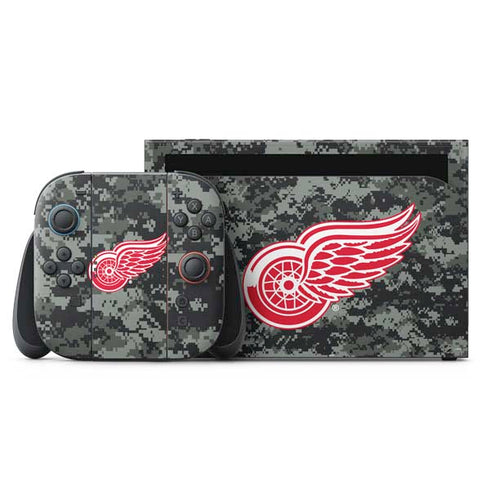 NHL Detroit Red Wings Camo Nintendo Skins