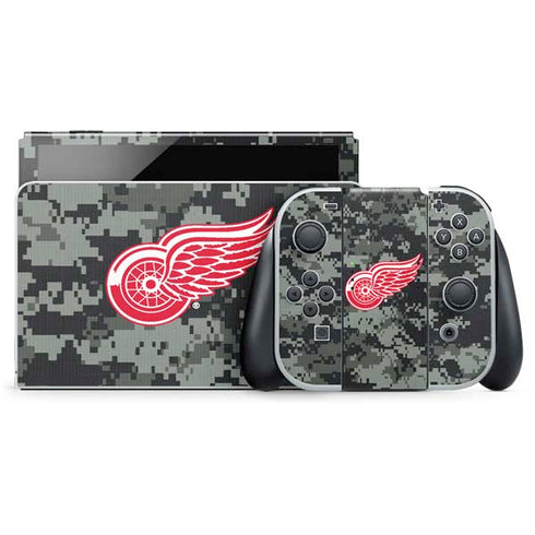 NHL Detroit Red Wings Camo Nintendo Skins
