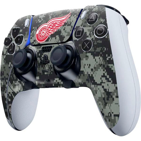 NHL Detroit Red Wings Camo PS5 DualSense Edge Pro Controller Skin