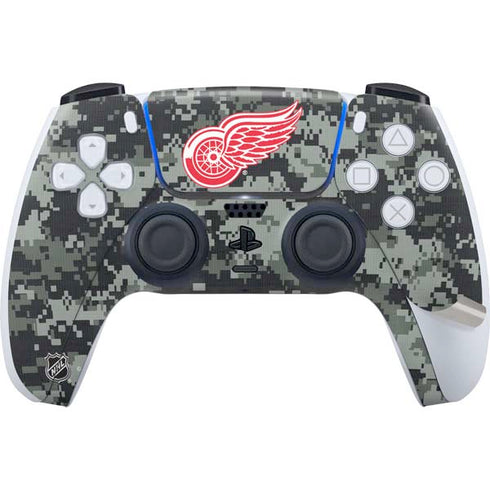 NHL Detroit Red Wings Camo PS5 Pro Disk Bundle Skin