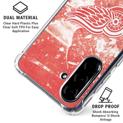 NHL Detroit Red Wings Frozen Galaxy A36 5G Clear Case
