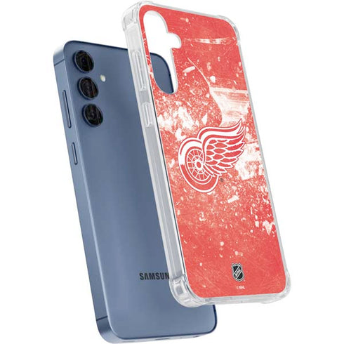 NHL Detroit Red Wings Frozen Galaxy A55 5G Clear Case