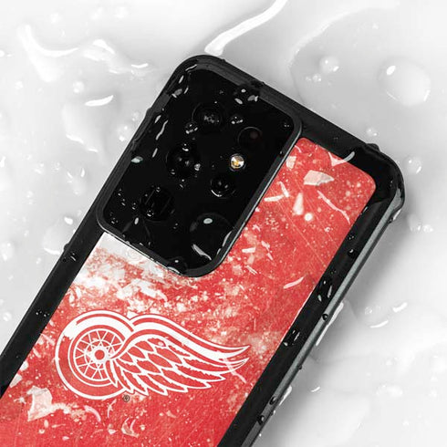 NHL Detroit Red Wings Frozen Galaxy S24 Ultra Waterproof Case
