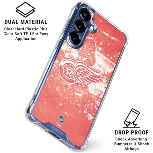 NHL Detroit Red Wings Frozen Galaxy S25 Clear Case