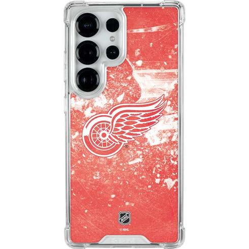 NHL Detroit Red Wings Frozen Galaxy S25 Ultra Clear Case