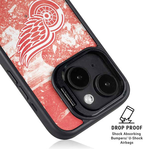NHL Detroit Red Wings Frozen iPhone 14 Kickstand Case