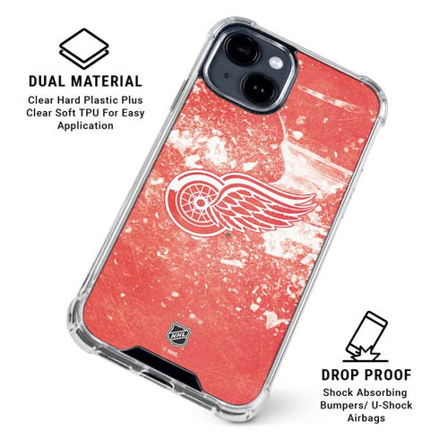 NHL Detroit Red Wings Frozen iPhone 15 Clear Case
