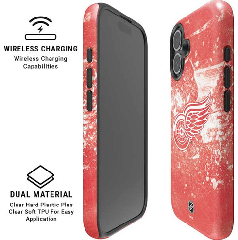 NHL Detroit Red Wings Frozen iPhone 16 Magsafe Impact Case