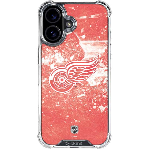 NHL Detroit Red Wings Frozen iPhone 16 Plus Clear Case