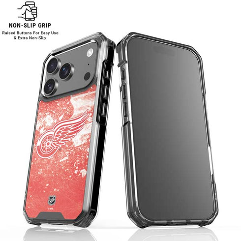NHL Detroit Red Wings Frozen iPhone 18 Pro Clear Case