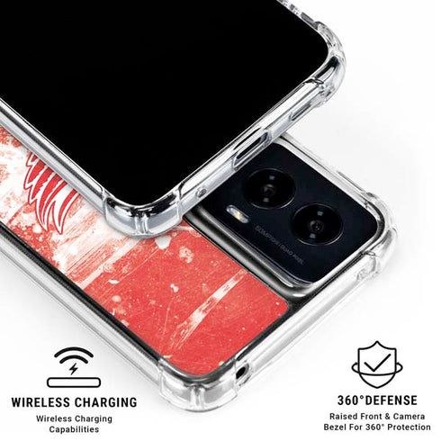 NHL Detroit Red Wings Frozen Moto G Power 5G (2024) Clear Case
