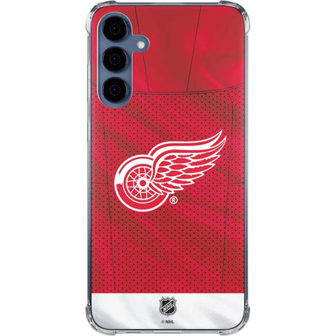 NHL Detroit Red Wings Home Jersey Galaxy A35 5G Clear Case
