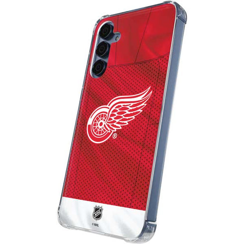 NHL Detroit Red Wings Home Jersey Galaxy A35 5G Clear Case
