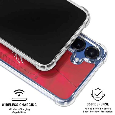 NHL Detroit Red Wings Home Jersey Galaxy S25 FE Clear Case