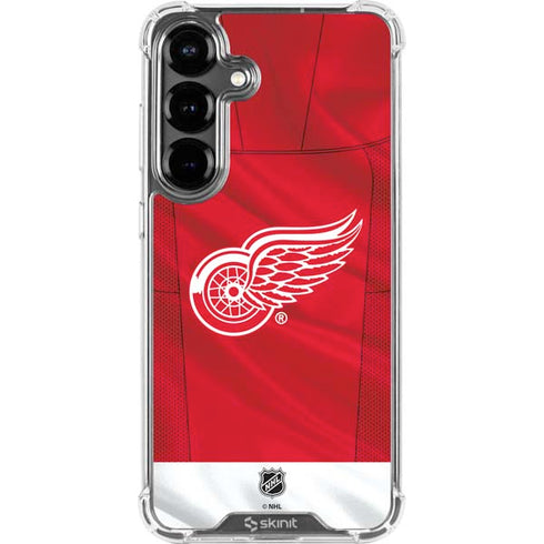 NHL Detroit Red Wings Home Jersey Galaxy S26 Plus Clear Case