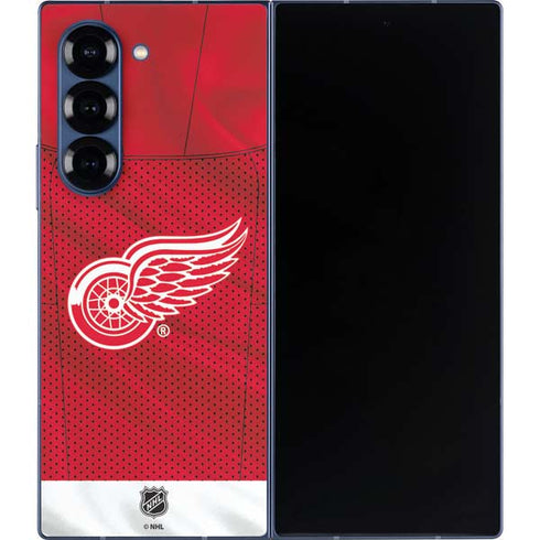 NHL Detroit Red Wings Home Jersey Galaxy Z Fold6 Skin