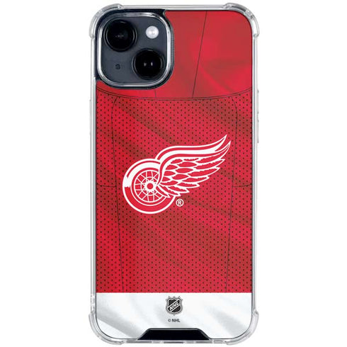 NHL Detroit Red Wings Home Jersey iPhone 15 Clear Case
