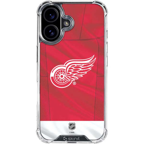 NHL Detroit Red Wings Home Jersey iPhone 16 Clear Case