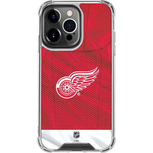 NHL Detroit Red Wings Home Jersey iPhone 16 Pro Clear Case