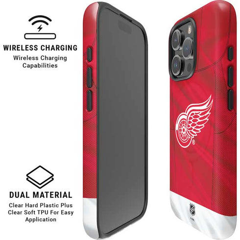 NHL Detroit Red Wings Home Jersey iPhone 16 Pro Max Magsafe Impact Case