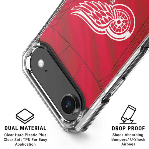 NHL Detroit Red Wings Home Jersey iPhone 17 Air Clear Case