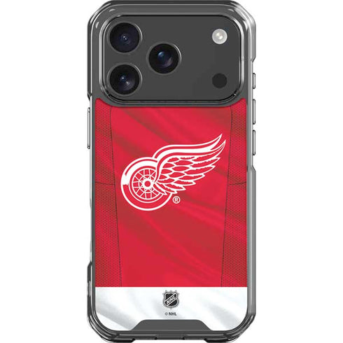 NHL Detroit Red Wings Home Jersey iPhone 17 Pro Clear Case