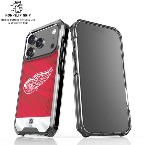 NHL Detroit Red Wings Home Jersey iPhone 17 Pro Clear Case