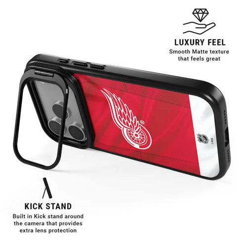 NHL Detroit Red Wings Home Jersey iPhone 17 Pro Max Kickstand Case