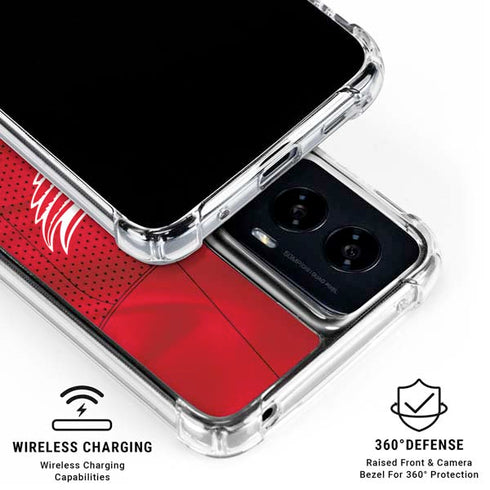 NHL Detroit Red Wings Home Jersey Moto G Power 5G (2024) Clear Case