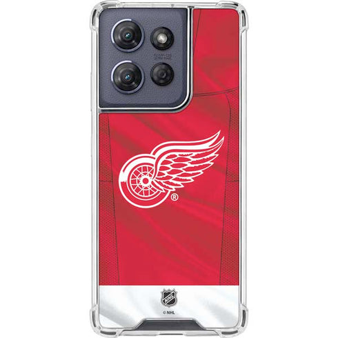 NHL Detroit Red Wings Home Jersey Moto G Stylus 5G (2025) Clear Case