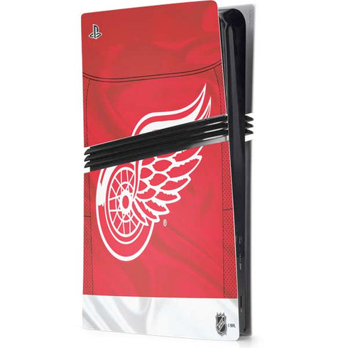 NHL Detroit Red Wings Home Jersey PS5 Pro Console Skin