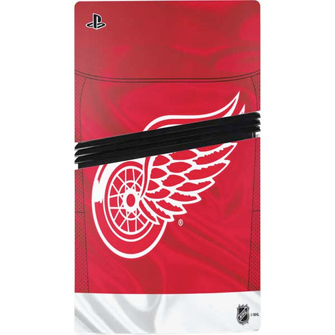 NHL Detroit Red Wings Home Jersey PS5 Pro Console Skin